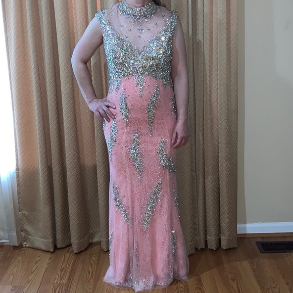Pink Rhinestone Dress - Picture 1 of 6